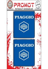 Resim Piaggio Uyumlu 3d Damla Logo Sticker 4 