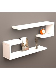 Resim Mbesmobilya Mbes Mobilya Dekoratif Raf Beyaz ( Stoktan Hızlı Kargo ) 