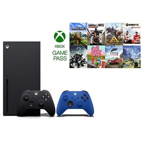 Resim Microsoft RRT-00010 Xbox Series x 1TB SSD Oyun Konsolu Siyah + 1 Kol Mavi + 1 Yıl Gamepass ( Microsoft Türkiye Garantili ) Microsoft