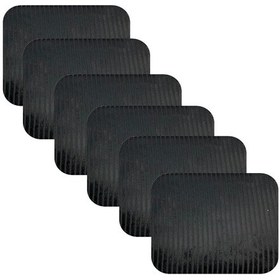 Resim Knsz oturma minderi 6 lı artis&mutlu siyah çizgili kumaş tel bar taburesi sandalyesi için 