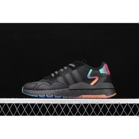 Resim Adidas Nite Jogger Erkek Spor Ayakkabı Siyah Fosfor Siyah 
