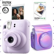 Resim Fujifilm Instax Mini 12 Fotoğraf Makinesi + 10'lu Film + Parlak Kılıf Seti Lila 