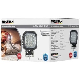 Resim Led Kare Çalışma Lambası Ağır Hizmet 4.160 Lümen Spot 10/30v E-belgeli 48w 32105 