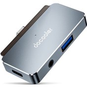 Resim Skycity Docooler Dörtlü Tip-c Hub: Usb3.0 + Hdmı + Ses + Veri Aktarımı, 5gbps Hızlı, İpad Pro Uyumlu Gri Alüminyum Hub 