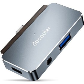 Resim Skycity Docooler Dörtlü Tip-c Hub: Usb3.0 + Hdmı + Ses + Veri Aktarımı, 5gbps Hızlı, İpad Pro Uyumlu Gri Alüminyum Hub 