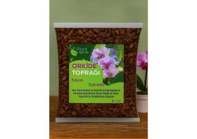 Resim Hüskon Ticaret 3 Litre Orkide Toprağı ve 2 Adet Orkide Üretim Saksısı 