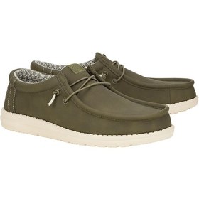 Resim Oxford Klasik Erkek Hd.41894-337 Hey Dude Wally Classic Olive Siyah 