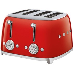 Resim Smeg Kırmızı 1x4 Ekmek Kızartma Makinesi-TSF03RDEU-TY 