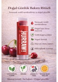 Resim Hurraw Lip Balm 3 Lü Set Ahududu, Vişne Ve Moon Gece & Gündüz Dudak Bakımı 
