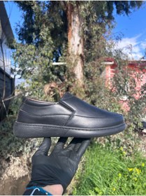Resim Erkek Yerel Cilt Günlük Casual Siyah Ayakkabı - Modern ve Rahat Tasarım 