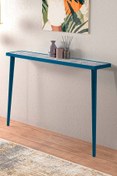 Resim bluecape Esperanza 122x20cm Doğal Masif Ayaklı Mavi Dresuar 