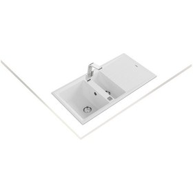 Resim Teka Stone 60 B-Tg Bir Büyük Hazne Bir Küçük Hazne Ve Damlalıklı Tegranite Eviye - Beyaz - 115360012 