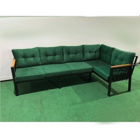 Resim Melisa 3+2 Köşe Yön Değiştirilebilir Koltuk Takımı Balkon-bahçe-kafe-çay Seti Fonksiyonel Yeşil 