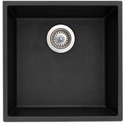 Resim Gradde Siyah Tek Göz 40 x 40 CM T.Altı.Üstü.Sıfır Granit Eviye Gr40 