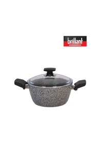 Resim Brillant Lüks Granit Derin Tencere 22 Cm Yanmaz Yapışmaz Tencere 