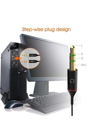 Resim ŞHN'Shopping Kulaklık Mikrofon Ayırıcı Aparat 3.5mm Headphone Mic Audio 2 Erkek 3.5 1 Dişi 3.5 