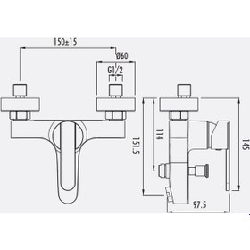 Resim Creavit vega Banyo Bataryası Vg2840 Krom 
