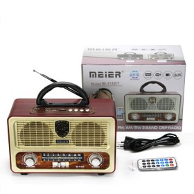 Resim SIGHTZER Yeni Model Meier 111-bt Şarjlı Nostaljik Radyo Usb/sd/mp3/bluetooth 