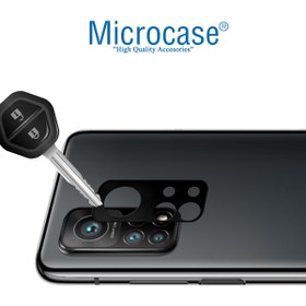 Resim Microcase Xiaomi Mi 10t Uyumlu Kamera Lens Koruma Halkası - Kapalı Tasarım Siyah 