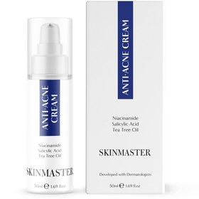 Resim SkinMaster Akne ve Siyah Nokta Karşıtı Sebum Dengeleyici Bakım Kremi (BHA %2 + Niacinamide %5 + Tea Tree Oil) 