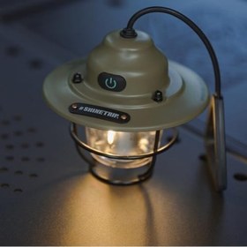 Resim Kamp Lambası Feneri Vintage LED Kamp Feneri Suya Dayanıklı 4.000 mAh Açık Yürüyüş için Kamp Işık Lambası Elektrik Kesintisi Acil Ev Arka Bahçe Verandası Balkon Teras -30 Derece 