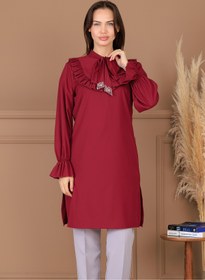 Resim Central Of Moda Asil Taş Detaylı Tesetür Tunik Pantolon İkili Takım 