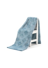 Resim Özdilek Trendy Embos Tek Kişilik Battaniye (155x220)-Art Deco Göl Mavi 