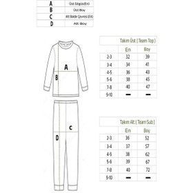 Resim My Kids Wear İpeksi İki İplik Aplike Kumaş Çocuk Takımları Saks Mavi 