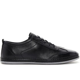 Resim Derimod Erkek Siyah Bağcıklı Deri Sneaker 24sfd674318 