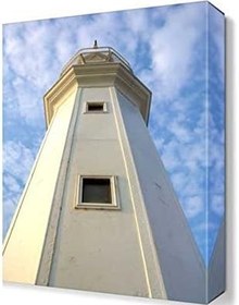 Resim Beyaz Deniz Feneri Tablosu - 105x70 