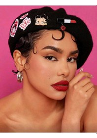 Resim Betty Boop 2'li Broş Seti Kırmızı 