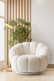 Resim BEKALIVING Potter Döner Ayak Teddy Berjer Bej 