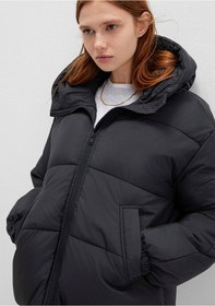 Resim Mavi Kadın Kısa Şişme Mont Siyah 1110199-900 Siyah 