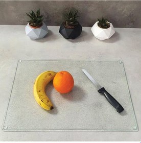 Resim Decorita Cam Kesme Tahtası - Cam Kesme Tablası Buzlu Cam 30cm 