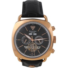 Resim Daymond Rene Siyah Deri Kordon Siyah Kadran Erkek Saati 