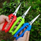 Resim 1 adet Premium Ergonomik Paslanmaz Çelik Bahçe Makası - Zorlanmadan Kesim, Pil Gerektirmez, Ev Bahçecilik Tutkunları İçin Klasik Tarz 