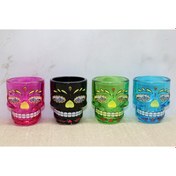 Resim İstanbul Temalı Cam Kurukafa Shot Bardak Renkli 