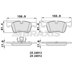 Resim Ön Fren Balatası Bmw F30 316i 320i Ed Benzinli Model Braxıs 