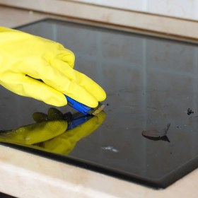 Resim Eltos Cam Leke Kazıyıcı Ergonomik Sarı Mermer Yüzeyler için Etkili Temizlik Aracı 