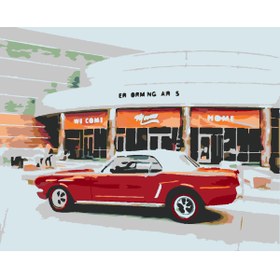 Resim wombhobby NOSTALJİ Sayılarla Boyama Seti 80X100 Cm Çerçevesiz RULO ( Kasnaksız ) 