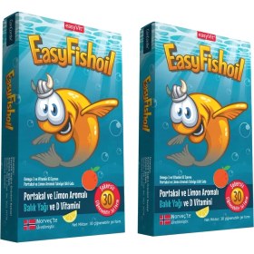 Resim Easyvi̇t Easyfishoil Omega 3 Çiğnenebilir 30 Jel Tablet 2'li Set 