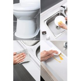 Resim Banyo Küvet Mutfak Lavabo Beyaz Su Sızdırmaz Bant Su Geçirmez Kenar Bandı Sızdırmazlık Tamir 