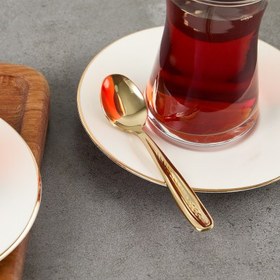 Resim Aryıldız Sarmaşık 6'lı Çay Kaşığı Gold 