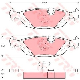 Resim TRW GDB299 Fren Balatası Arka Bmw 3 E30 Bmw 5 E28 Bmw 6 E24 Bmw 7 E23 M5 E28 