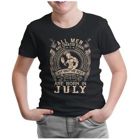Resim Lord Tshirt Burç Yengeç- Born In July Siyah Çocuk Tshirt 