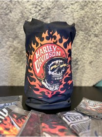 Resim Gölge Store Ateşli Kask Baskılı Motorcu Buff Maske Boyunluk Unisex Bandana 
