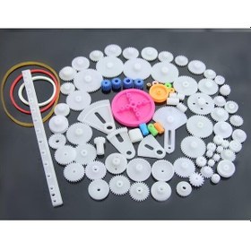 Resim 85 Parça Plastik Dişli Seti Rc Çark Arduino Oyuncak Robot Araba 