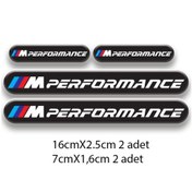 Resim M Performance Bmw 3d Damla 4'lü Oto Sticker Set 1 
