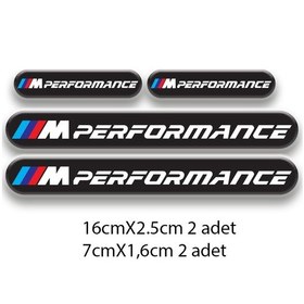 Resim M Performance Bmw 3d Damla 4'lü Oto Sticker Set 1 
