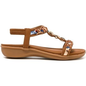 Resim Sandalet Kadın 25y150-11 Cl Guja Camel Kahve 